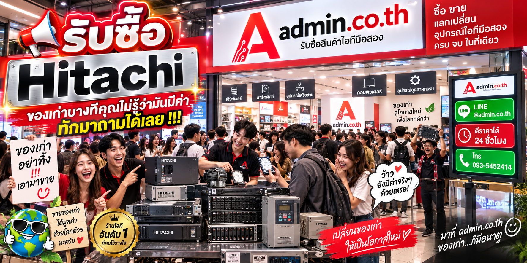 บรรยากาศร้าน admin.co.th รับซื้อ Hitachi ติดต่อสะดวก ตอบเร็ว รับถึงที่