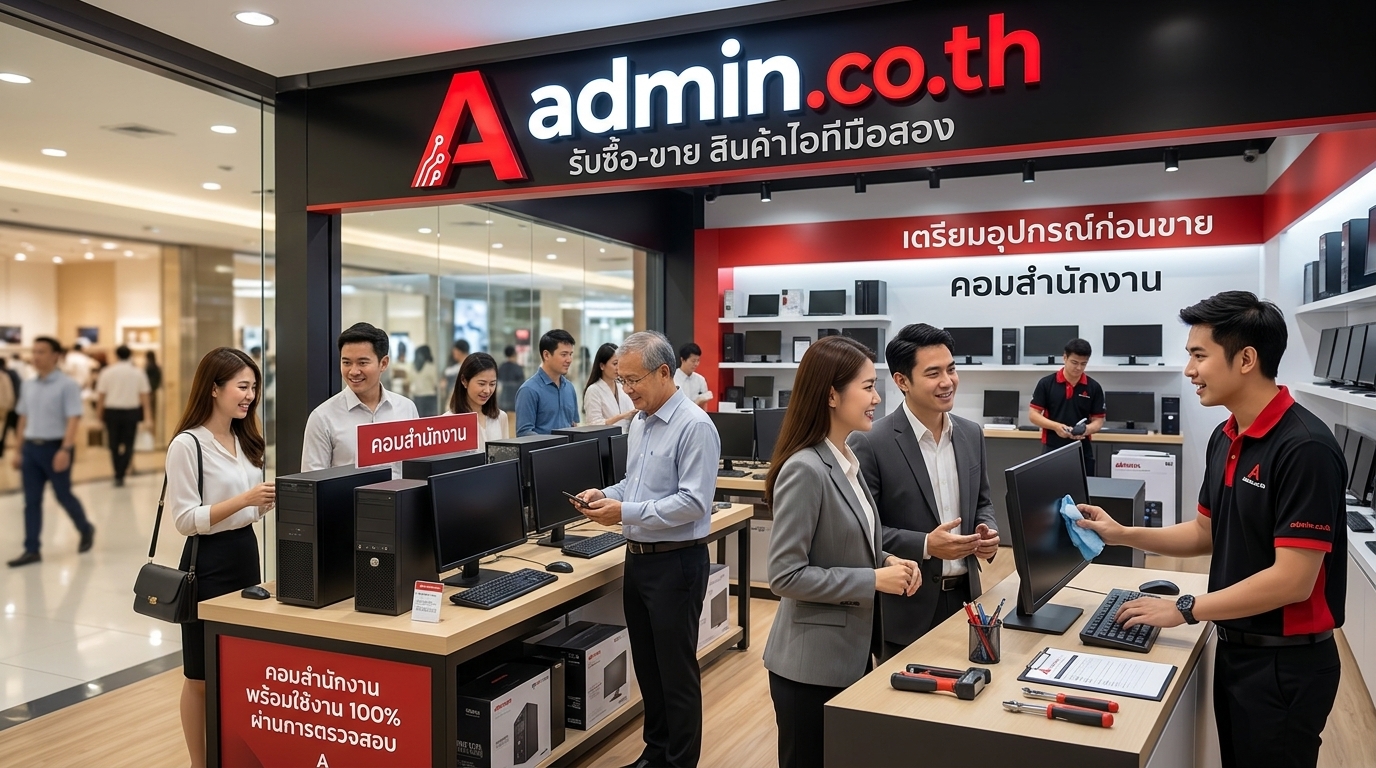ภาพประกอบ AI หัวข้อ คอมสำนักงาน
